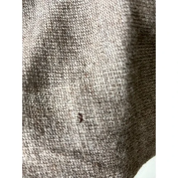 Ellen Tracy Women XL Ext Fine Merino Wool Cowl Neck Buckle Sweater Brown READ - Picture 7 of 7